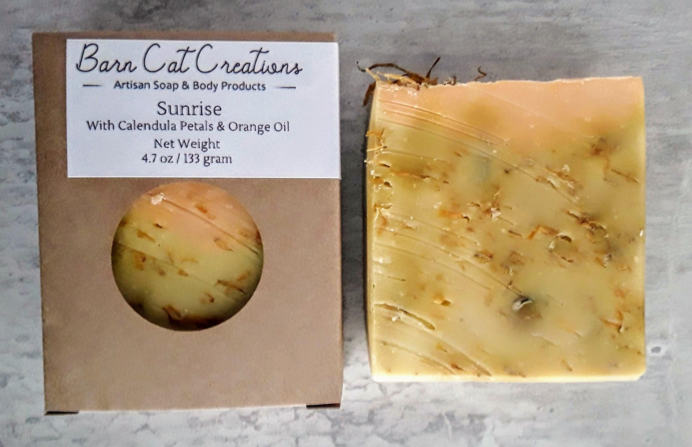 Sunrise Natural Orange Calendula Soap With Shea Butter - Rosetta Creative Boutique